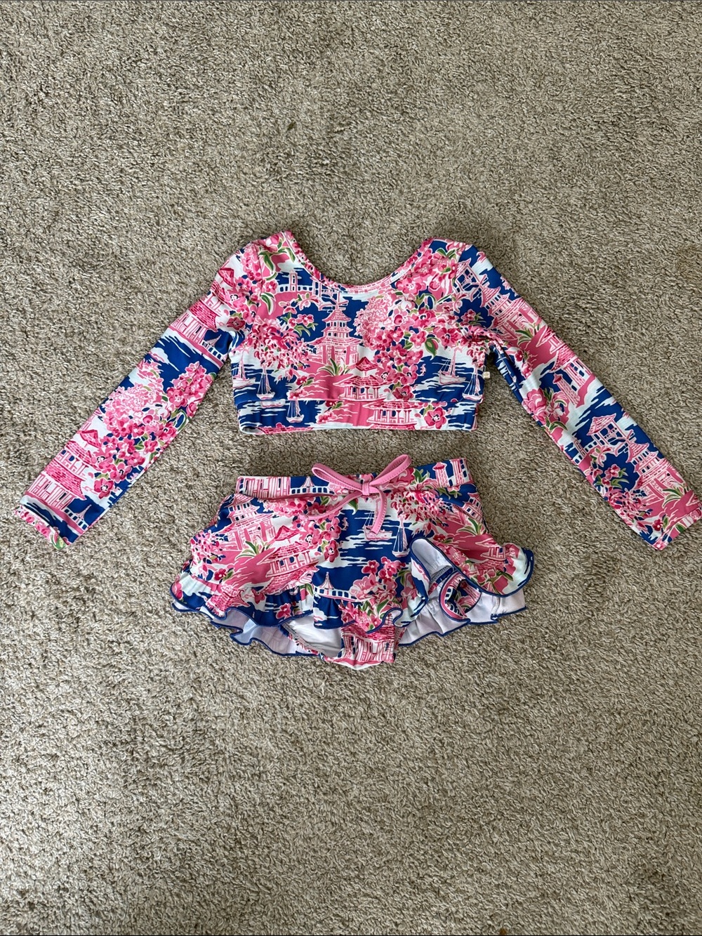 NWOT SweetHoney Long-Sleeve Swim Set